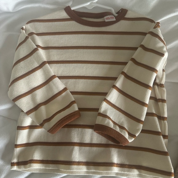 Zara Striped Rib Shirt - Picture 2 of 5
